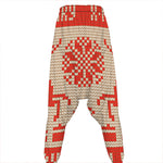 Xmas Deer Knitted Print Hammer Pants