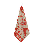 Xmas Deer Knitted Print Hand Towel