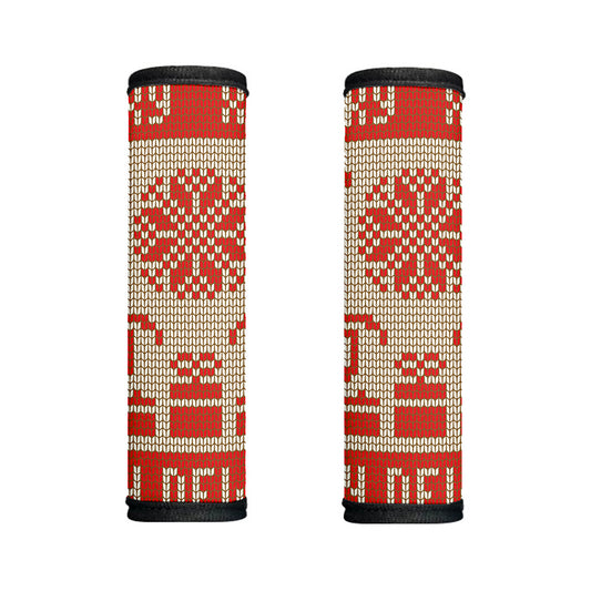 Xmas Deer Knitted Print Handle Covers