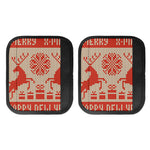Xmas Deer Knitted Print Handle Covers