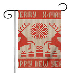 Xmas Deer Knitted Print House Flag