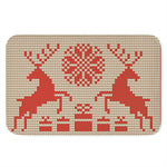Xmas Deer Knitted Print Indoor Door Mat