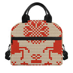 Xmas Deer Knitted Print Insulated Lunch Bag
