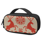 Xmas Deer Knitted Print Insulin Cooler Travel Case
