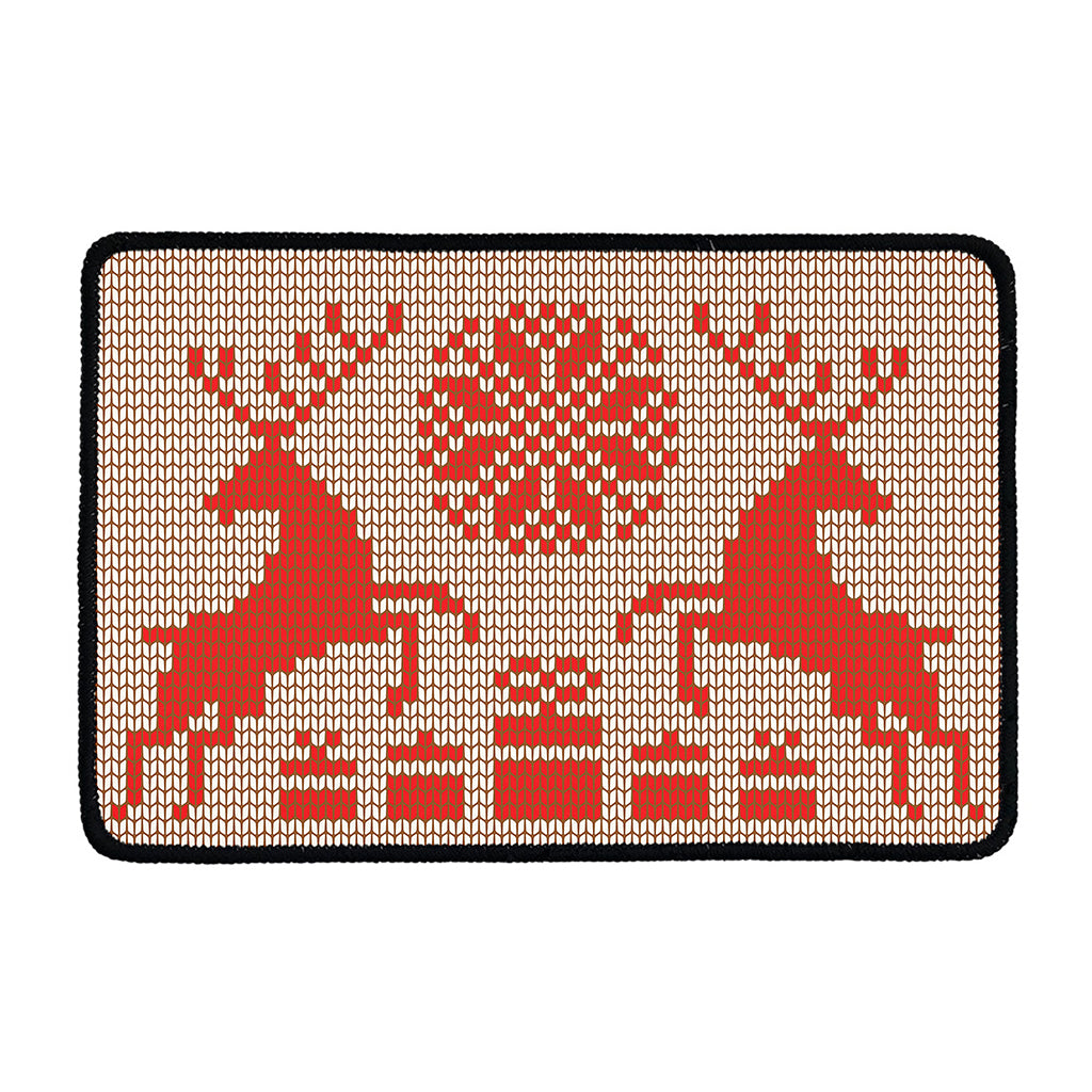 Xmas Deer Knitted Print Kitchen Mat
