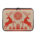 Xmas Deer Knitted Print Laptop Sleeve
