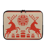 Xmas Deer Knitted Print Laptop Sleeve