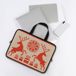 Xmas Deer Knitted Print Laptop Sleeve With Handle