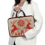 Xmas Deer Knitted Print Laptop Sleeve With Handle