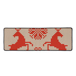 Xmas Deer Knitted Print Long Kitchen Mat