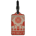 Xmas Deer Knitted Print Luggage Tag