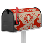 Xmas Deer Knitted Print Mailbox Cover