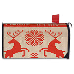 Xmas Deer Knitted Print Mailbox Cover