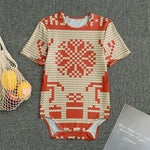 Xmas Deer Knitted Print Men's Bodysuit