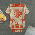 Xmas Deer Knitted Print Men's Bodysuit