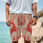 Xmas Deer Knitted Print Men's Cargo Shorts