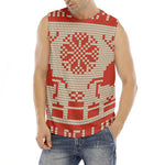 Xmas Deer Knitted Print Men's Fitness Tank Top