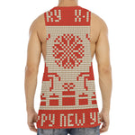 Xmas Deer Knitted Print Men's Muscle Tank Top