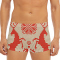 Xmas Deer Knitted Print Men's Short Boxer Briefs