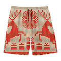 Xmas Deer Knitted Print Men's Swim Trunks