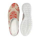 Xmas Deer Knitted Print Mesh Casual Shoes