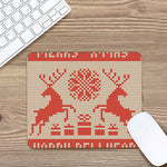 Xmas Deer Knitted Print Mouse Pad