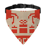 Xmas Deer Knitted Print Over The Collar Dog Bandana