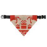 Xmas Deer Knitted Print Over The Collar Dog Bandana