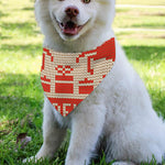 Xmas Deer Knitted Print Over The Collar Dog Bandana