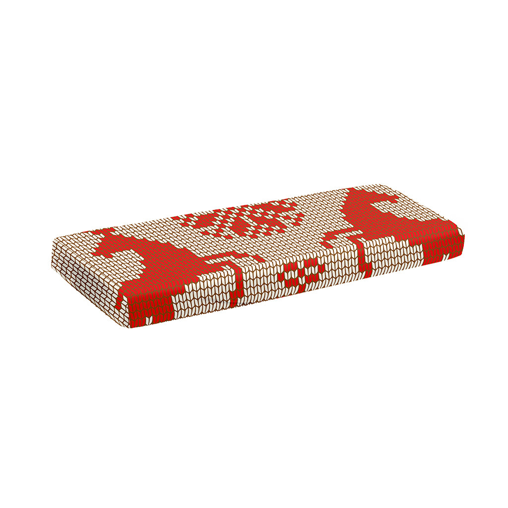 Xmas Deer Knitted Print Piano Keyboard Cover