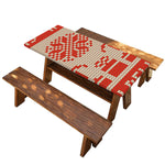 Xmas Deer Knitted Print Picnic Table Cover