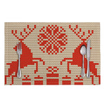 Xmas Deer Knitted Print Placemat