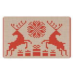 Xmas Deer Knitted Print Polyester Doormat