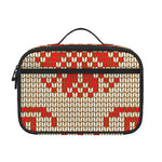 Xmas Deer Knitted Print Portable Lunch Bag