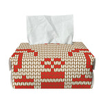 Xmas Deer Knitted Print Rectangle Tissue Box Cover