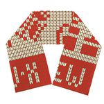 Xmas Deer Knitted Print Scarf
