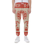 Xmas Deer Knitted Print Scuba Joggers