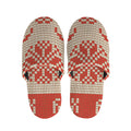 Xmas Deer Knitted Print Slippers