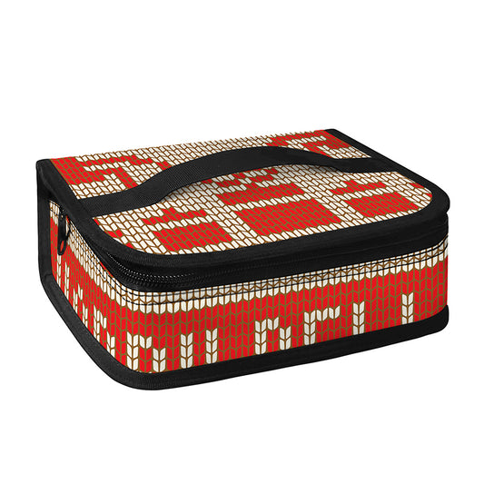 Xmas Deer Knitted Print Small Lunch Bag
