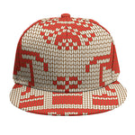 Xmas Deer Knitted Print Snapback Cap