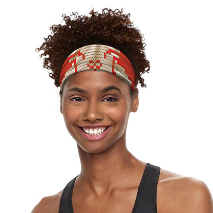 Xmas Deer Knitted Print Sports Headband