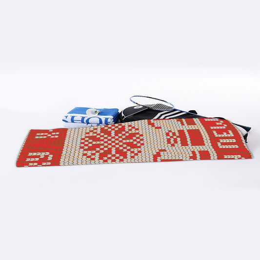 Xmas Deer Knitted Print Sports Towel