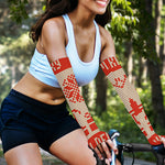 Xmas Deer Knitted Print Sun Protection Arm Sleeves