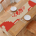 Xmas Deer Knitted Print Table Runner