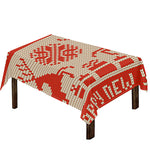 Xmas Deer Knitted Print Tablecloth