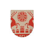 Xmas Deer Knitted Print Toilet Lid Cover