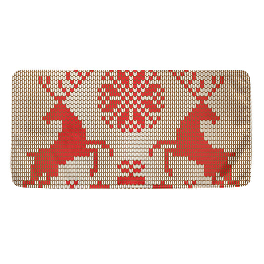 Xmas Deer Knitted Print Towel