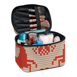 Xmas Deer Knitted Print Travel Makeup Bag