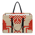 Xmas Deer Knitted Print Utility Tote Bag