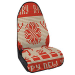 Xmas Deer Knitted Print Waterproof Car Seat Cover